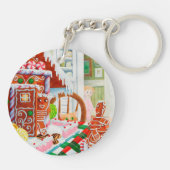 GINGERBREAD VERRASSING Acryl Circle Sleutelhanger (Achterkant)