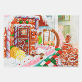 GINGERBREAD VERRASSING Flat Sheet wrapping papier Inpakpapier Vel (Voorkant 2)