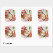 GINGERBREAD VERRASSING Grote Vierkante Envelope Se Vierkante Sticker (Vel)