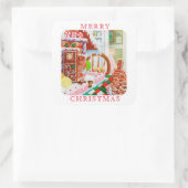 GINGERBREAD VERRASSING Grote Vierkante Envelope Se Vierkante Sticker (Tas)