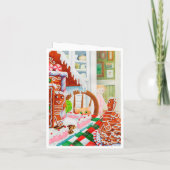 GINGERBREAD VERRASSING Kerstbriefje Kaart (Achterkant)