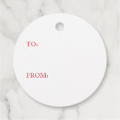 GINGERBREAD VERRASSING Ronde Gift Labels (Achterkant)