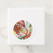 GINGERBREAD VERRASSING Ronde Gift Labels (In situ)