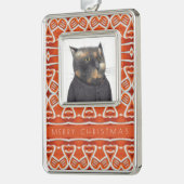 GINGERBREAD Verticale lijstversiering Verzilverd Omlijst Ornament (Links)