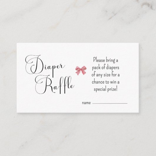 Gingerbread Village Baby shower Luier Raffle Kaart (Voorkant)