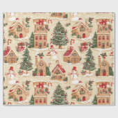 Gingerbread Village Cadeaupapier (Vlak)
