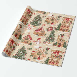 Gingerbread Village Cadeaupapier