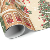 Gingerbread Village Cadeaupapier (Rol Hoek)