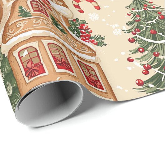 Gingerbread Village Cadeaupapier (Rol Hoek)