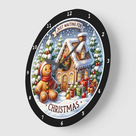 Gingerbread Village Charm Feestelijke Kerstmuur Grote Klok (Hoek)