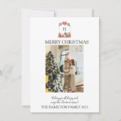 Gingerbread Village Crest w / Foto Kerst Kaart (Voorkant)