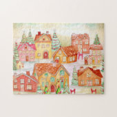 Gingerbread Village Kerstmis Legpuzzel (Horizontaal)