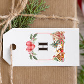 Gingerbread Village Monogram Cadeaulabel