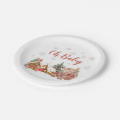 Gingerbread Village Papieren Borden Bordje (Gekanteld)