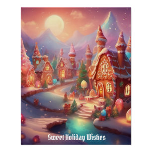 Gingerbread Village Perfect Poster
