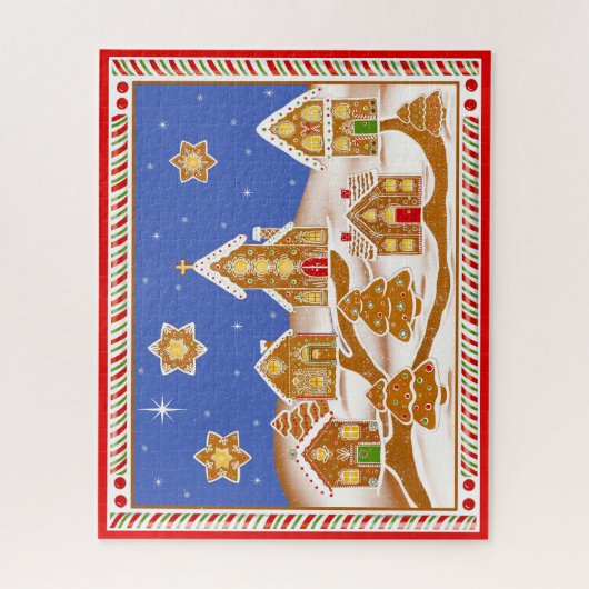 Gingerbread Village puzzel Legpuzzel (Verticaal)