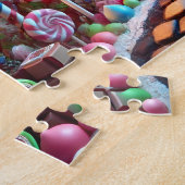 Gingerbread Village Snoeprietlaan Legpuzzel (Zijkant)