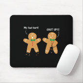 Gingerbread Voeten Gekwetst Sarcastisch Cookie Fun Muismat (Met muis)