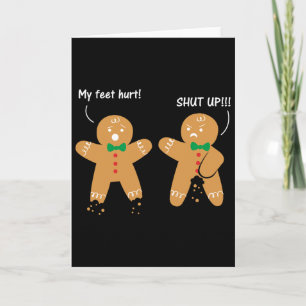 Gingerbread Voeten Pijn Sarcasische Koekie Pret Ke Kaart