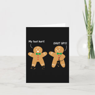 Gingerbread Voeten Pijnigen Sarcastische Koekie Pr Kaart