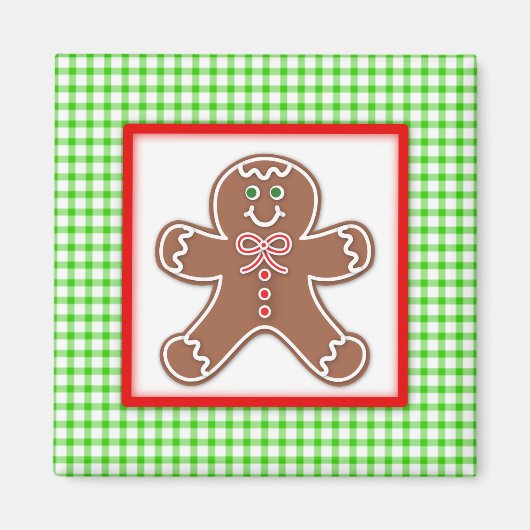 Gingerbread Vrienden Jongen Magneet (Voorkant)