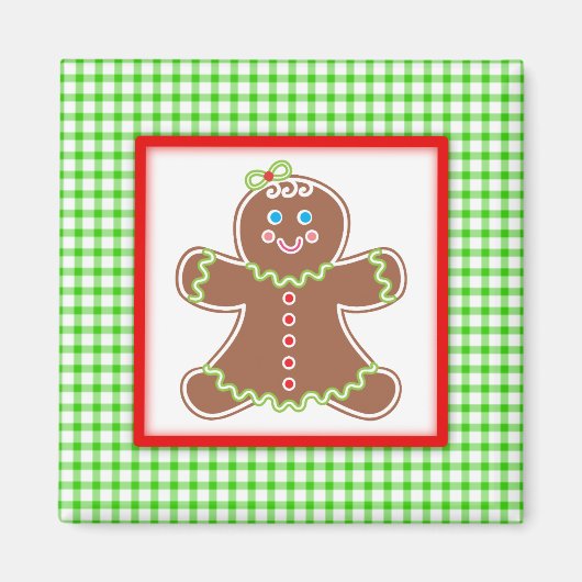 Gingerbread vrienden meisje magneet (Voorkant)