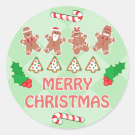 Gingerbread Vrolijk kerstkoekjes Stickers
