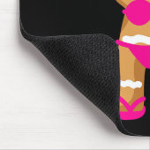 Gingerbread-vrouw in bikini kerst in juli deel muismat (Hoek)