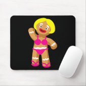 Gingerbread-vrouw in bikini kerst in juli deel muismat (Met muis)