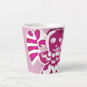 Gingerbread vrouw roze latte mok (Voorkant)