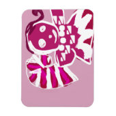 Gingerbread vrouw roze magneet (Verticaal)