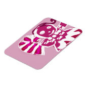Gingerbread vrouw roze magneet (Linkerzijde)