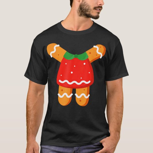 Gingerbread Vrouwen Meisjes Lichaamskostuum Hallow T-shirt (Voorkant)