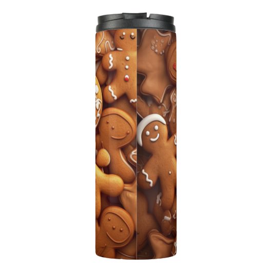 Gingerbread Warm Spiced Cookie Pattern Thermosbeker (Achterkant)