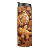 Gingerbread Warm Spiced Cookie Pattern Thermosbeker (Geroteerd rechts)