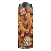 Gingerbread Warm Spiced Koekje Patroon Thermosbeker (Voorkant)