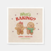 Gingerbread Wat bakt Kerstmis Gender Onthullen Servet (Voorkant)