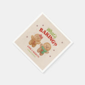 Gingerbread Wat bakt Kerstmis Gender Onthullen Servet (Hoek)