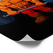 Gingerbread Weightlifting Fitness Gym Workout Chri Poster (Hoek)