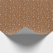 Gingerbread White Falling Snow Holiday Cadeaupapier (Hoek)