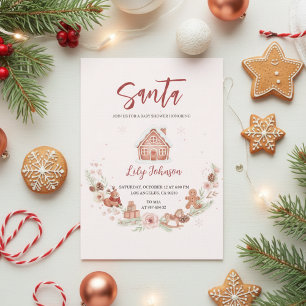 Gingerbread Winter Baby Shower Kaart