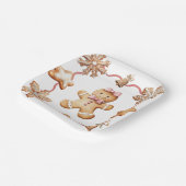 Gingerbread | Winter Christmas Plates Papieren Bordje (Gebogen)