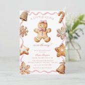 Gingerbread  | Winter Girl Baby Shower Kaart (Staand voorkant)