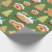 Gingerbread Winter Village Cadeaupapier (Hoek)
