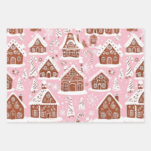Gingerbread Winter Wonderland Inpakpapier Vel (Voorkant 3)