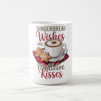 Gingerbread Wishes and Mistletoe Kisses Christmas Koffiemok