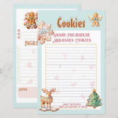 Gingerbread Wishes  Boerderij Recept Pagina (Voorkant / Achterkant)