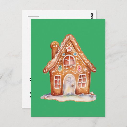 Gingerbread Wishes Briefkaart (Voorkant / Achterkant)