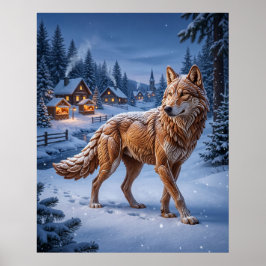 Gingerbread Wolf Pines is niet een standaard tekst Poster