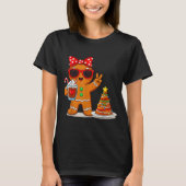 Gingerbread Women Drinking Coffee Christmas Tree C T-shirt (Voorkant)